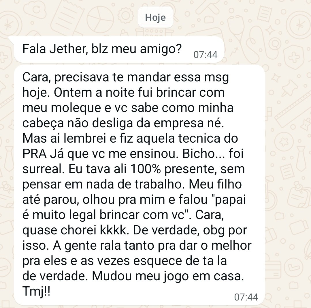 Relato de Cláudio sobre a técnica PRA Já